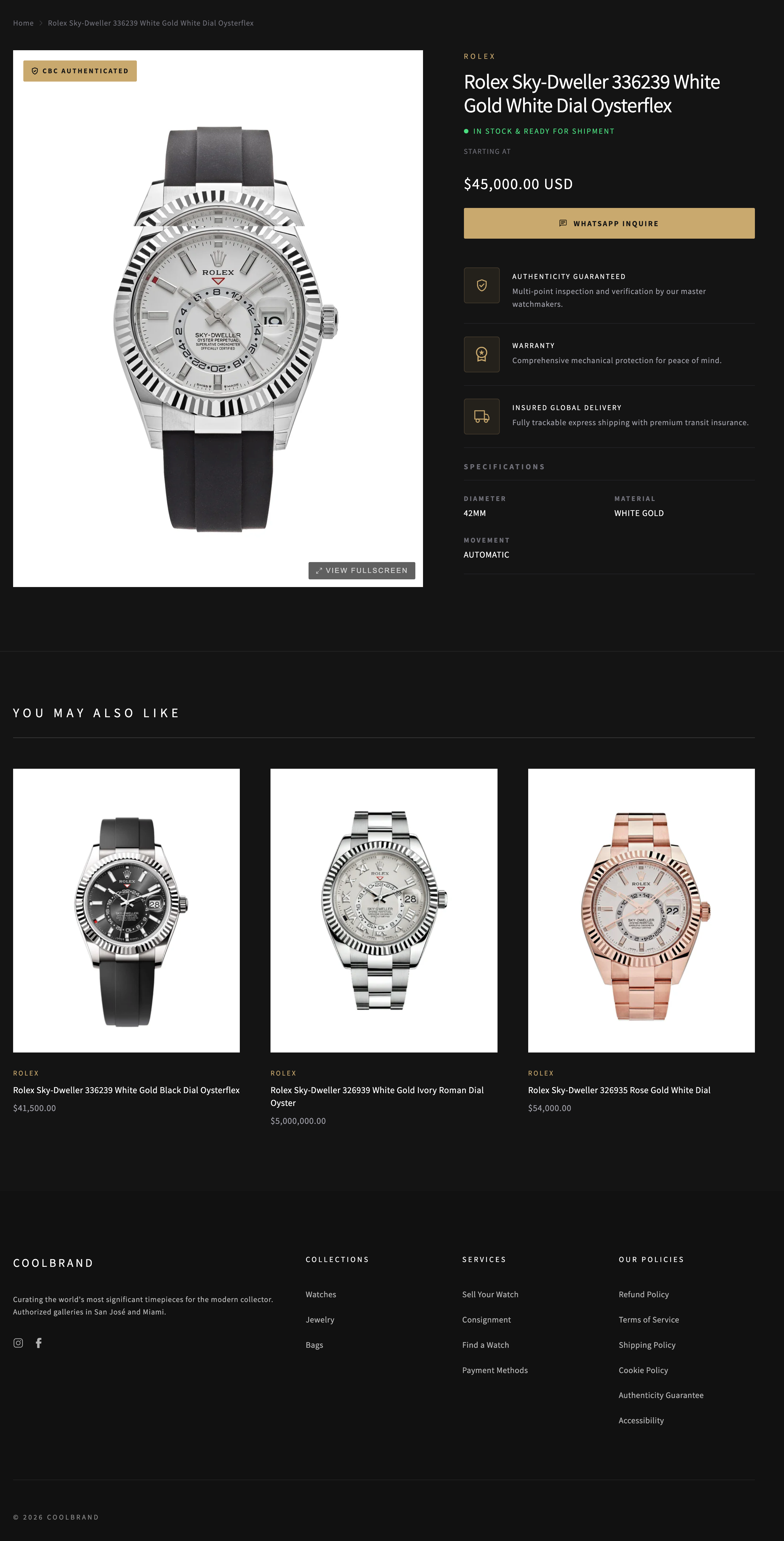 Product detail page: WhatsApp CTA as primary action